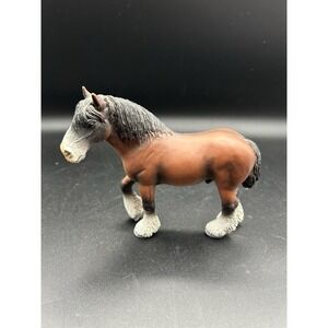 Schleich Clydesdale Stallion Brown White Black Horse Figure Draft Horse 2000